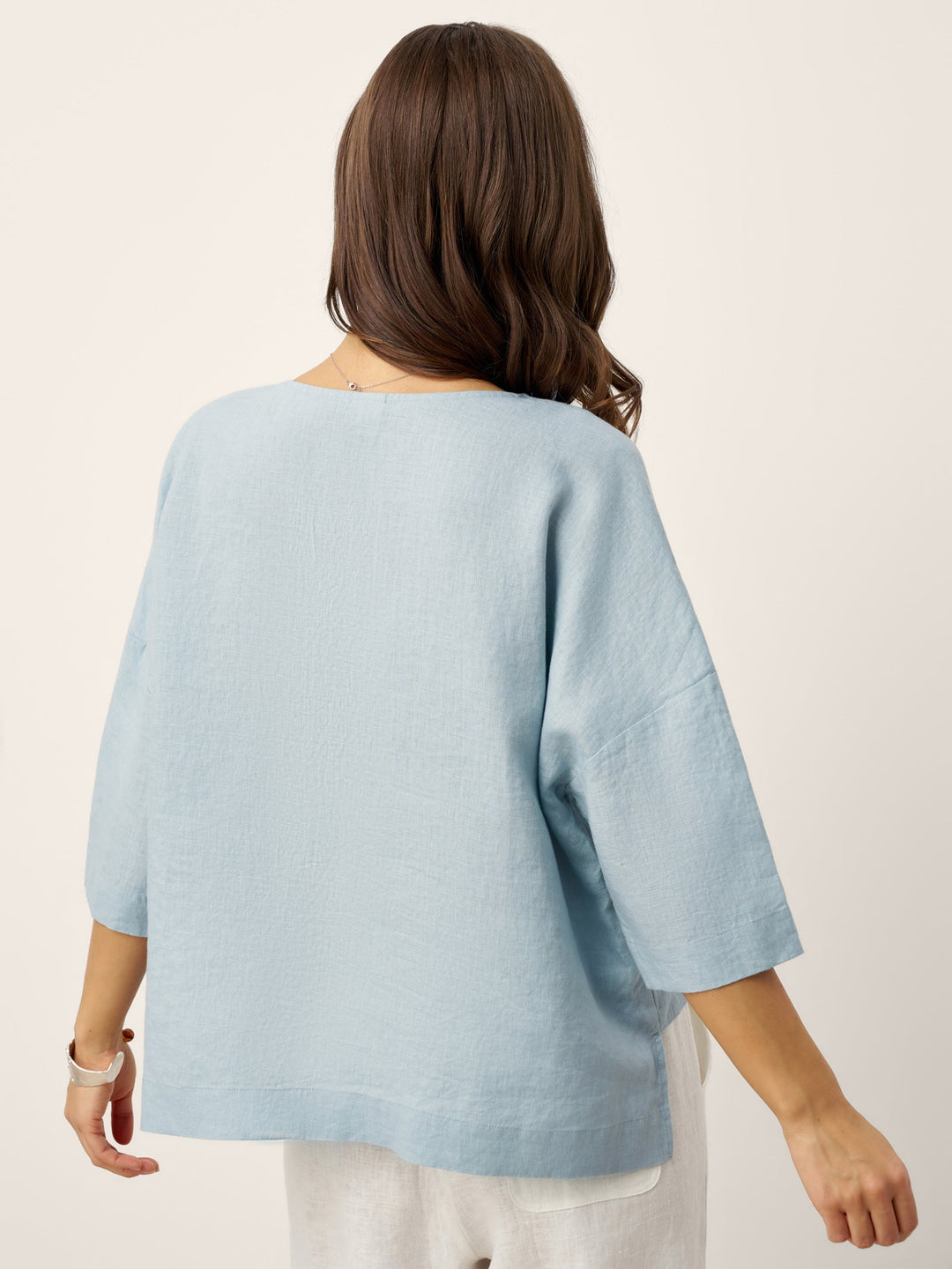 Linen layered overtop with drop shoulders for women