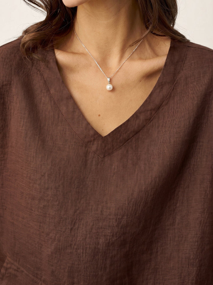 Linen layered overtop with drop shoulders for women
