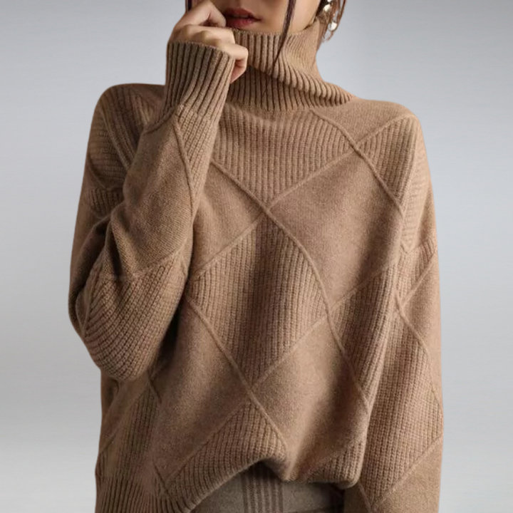 Penelope Pull Femme – Elegant &amp; Soft Turtleneck Cashmere Sweater for Winter Comfort