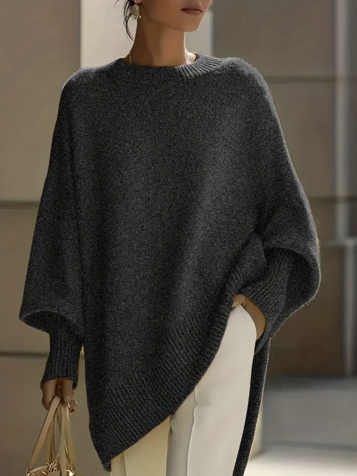 Longline knit sweater oversized relaxed fit for women