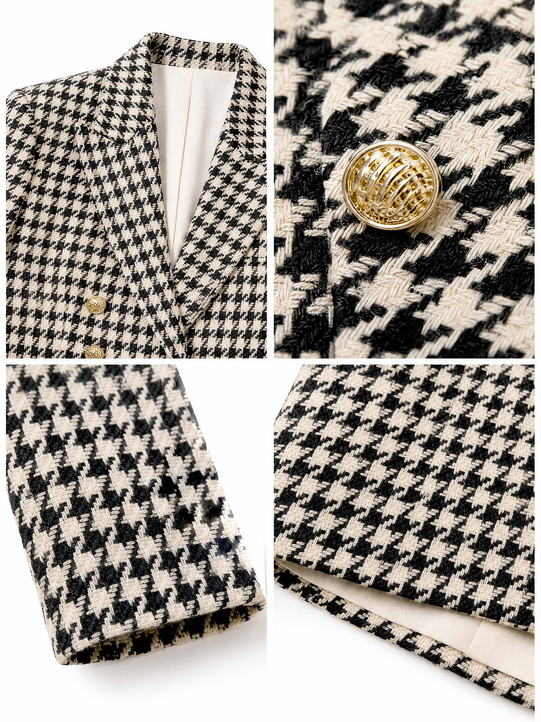 Margot | Houndstooth Cropped Blazer