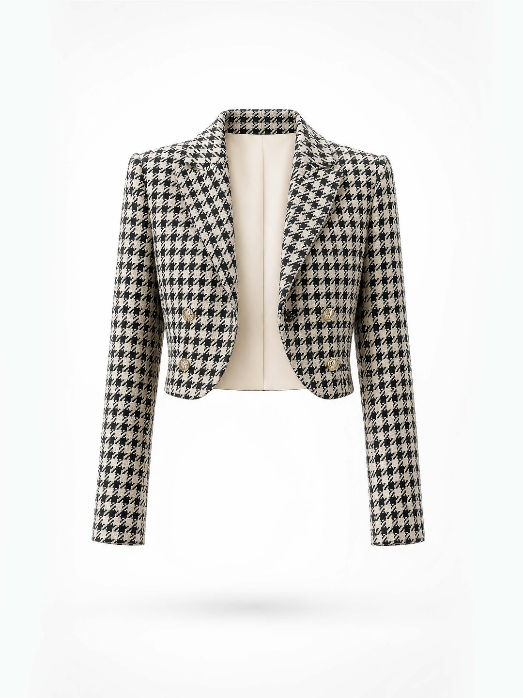 Margot | Houndstooth Cropped Blazer