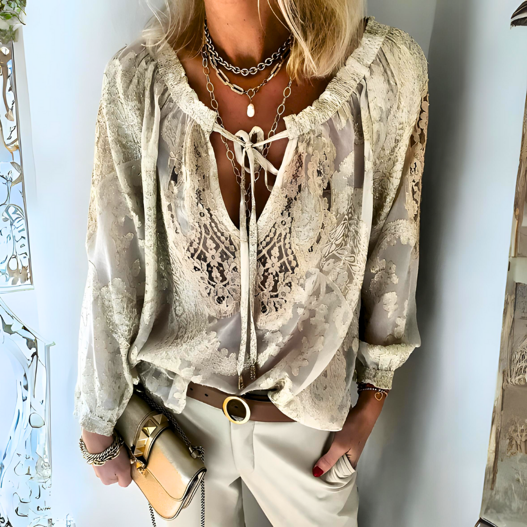 Crocheted Boho Blouse For Women