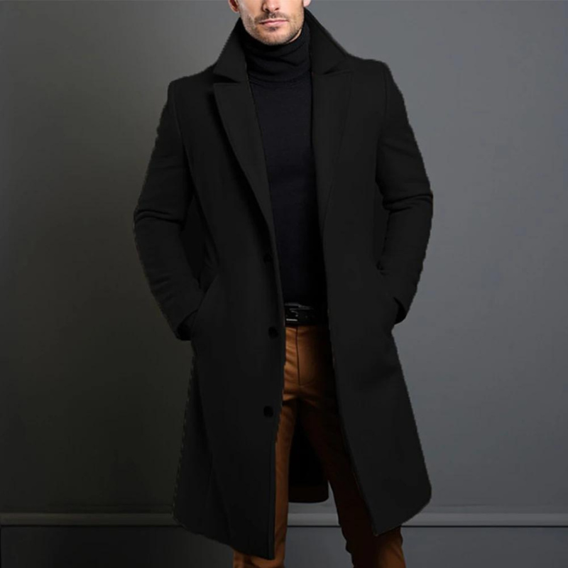 William Wool Coat for Men – Classic Fit with Warm and Durable Fabric &amp; Timeless Design