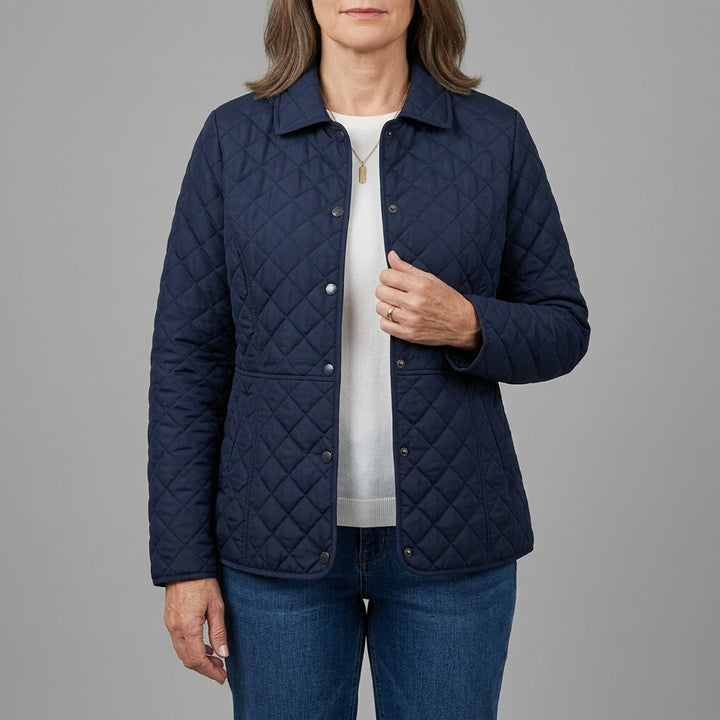 Angie | Chic Lapel Quilted Jacket