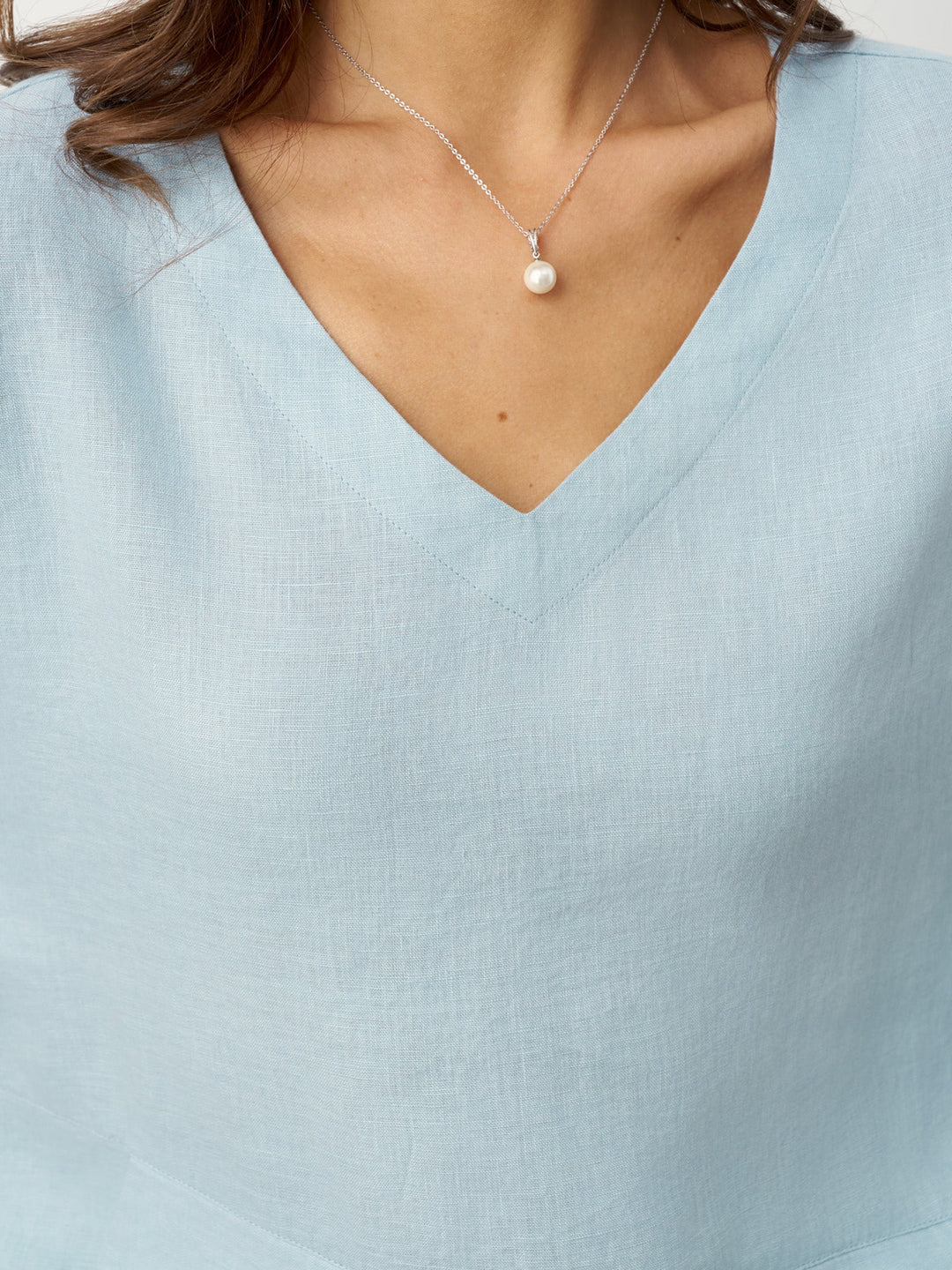 Linen layered overtop with drop shoulders for women