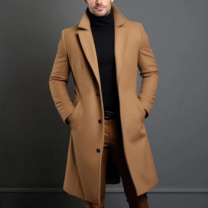 William Wool Coat for Men – Classic Fit with Warm and Durable Fabric &amp; Timeless Design