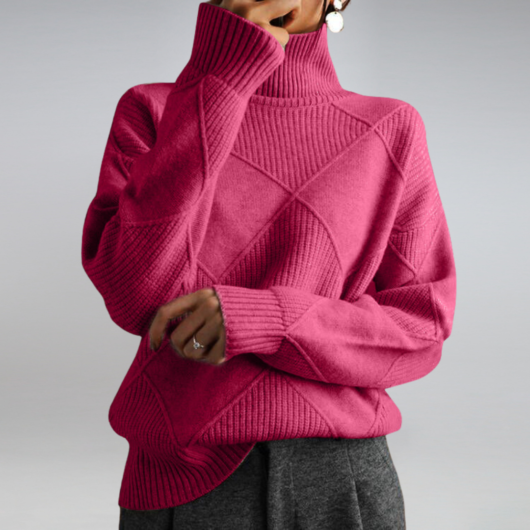 Penelope Pull Femme – Elegant &amp; Soft Turtleneck Cashmere Sweater for Winter Comfort