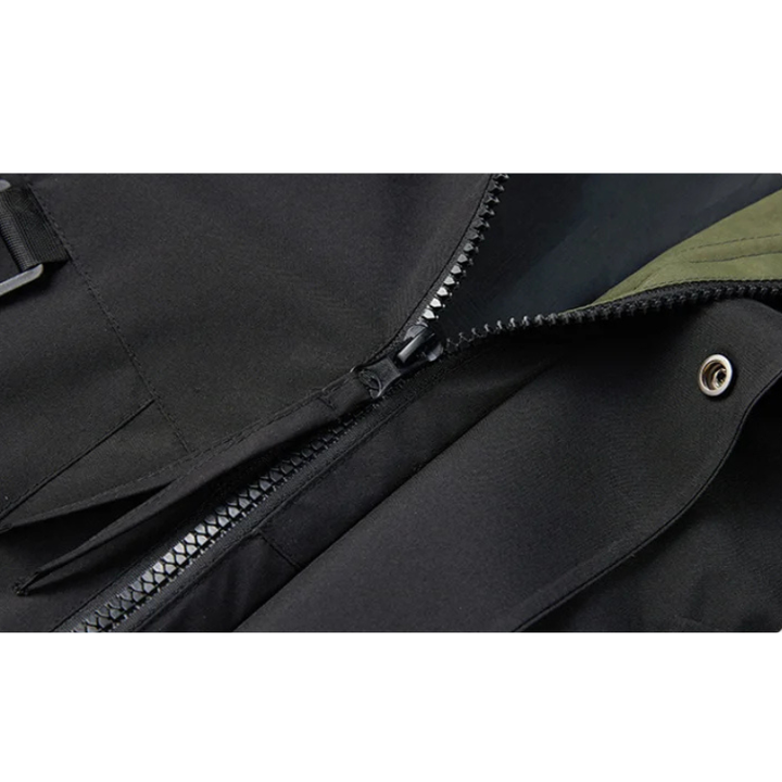 Water-resistant hooded shell jacket for men