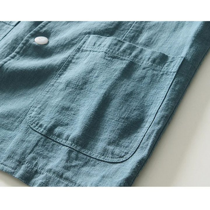 Cotton-linen unstructured blazer for men