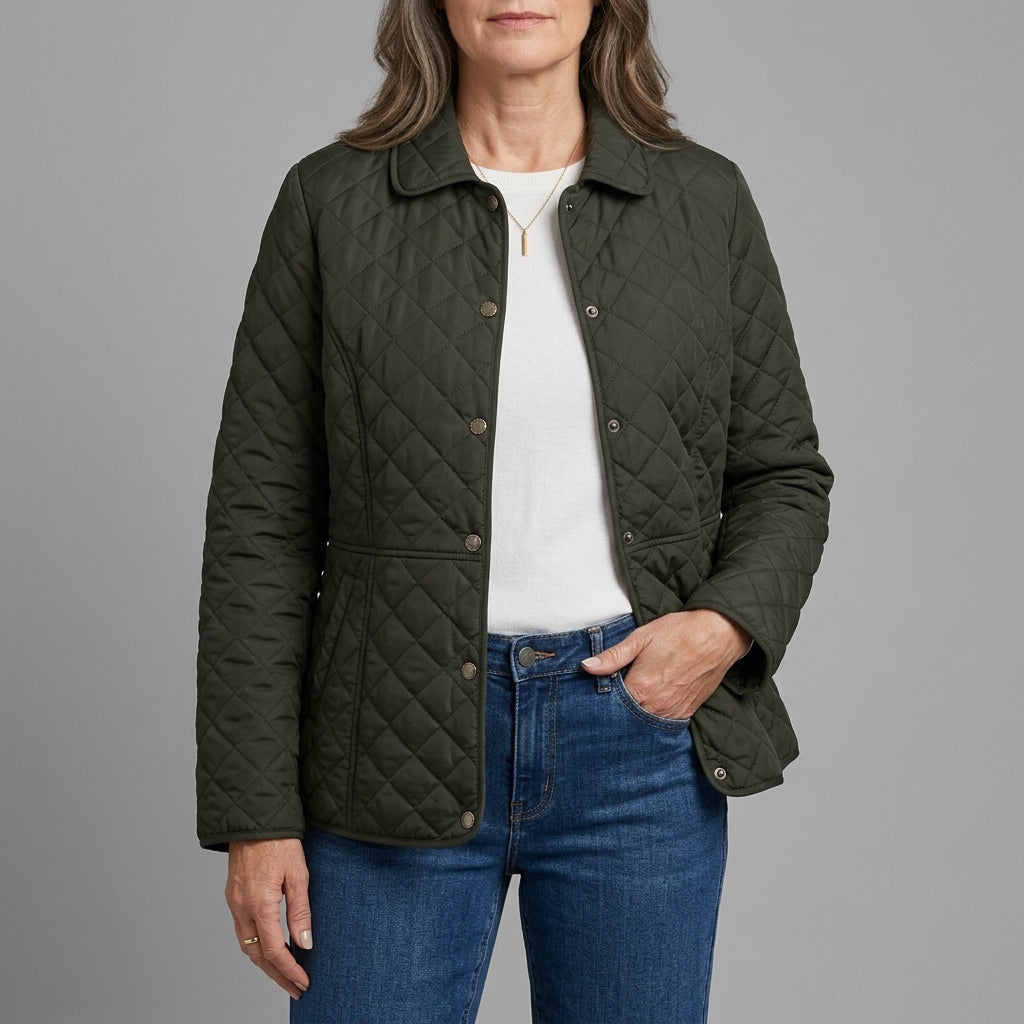Angie | Chic Lapel Quilted Jacket