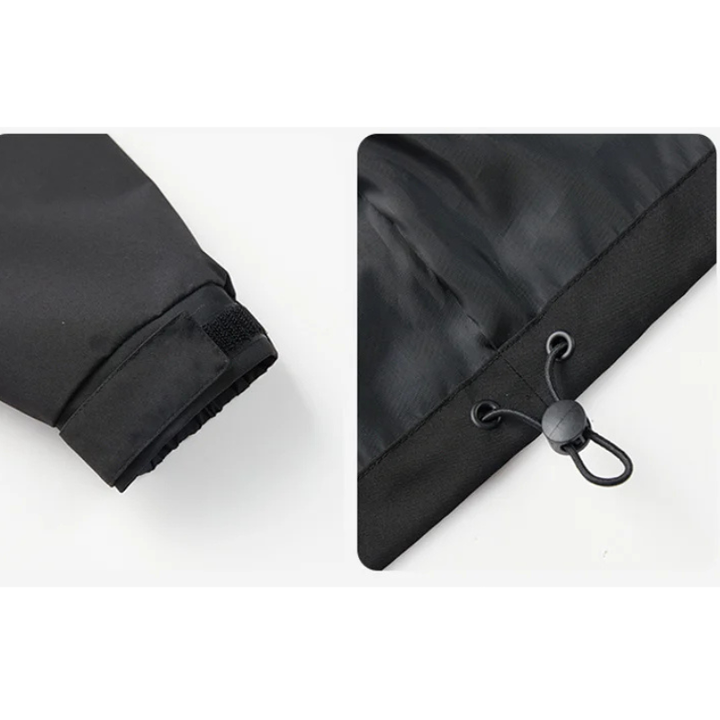 Water-resistant hooded shell jacket for men