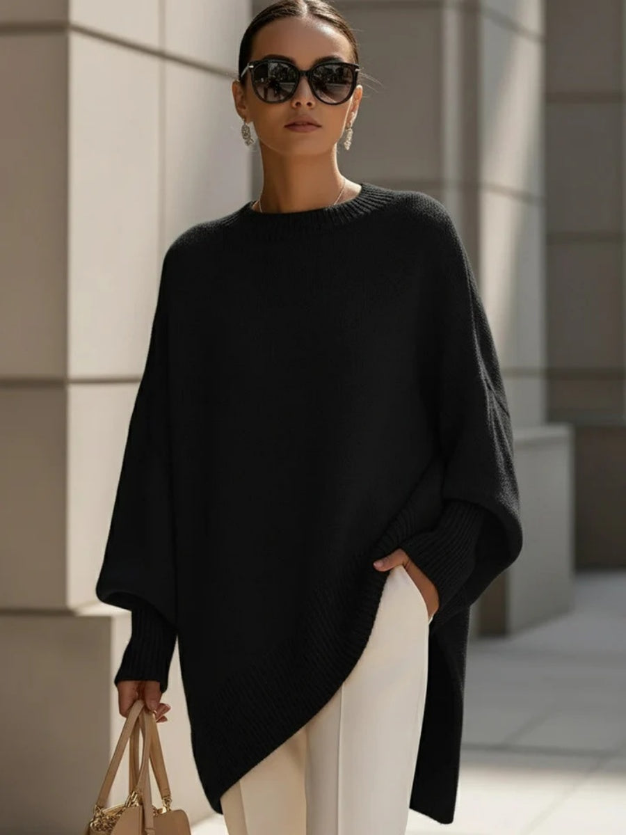 Longline knit sweater oversized relaxed fit for women