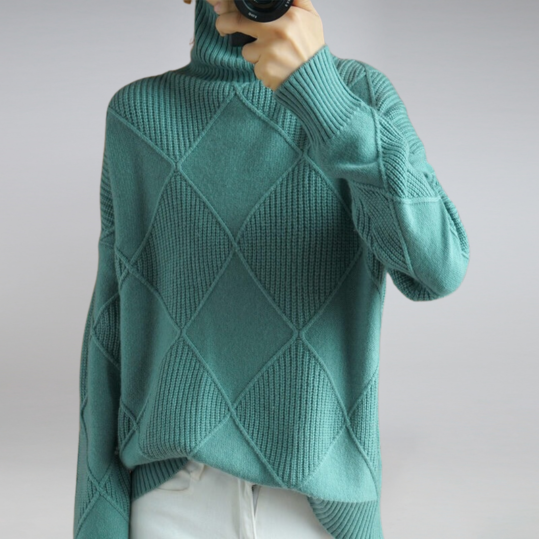 Penelope Pull Femme – Elegant &amp; Soft Turtleneck Cashmere Sweater for Winter Comfort