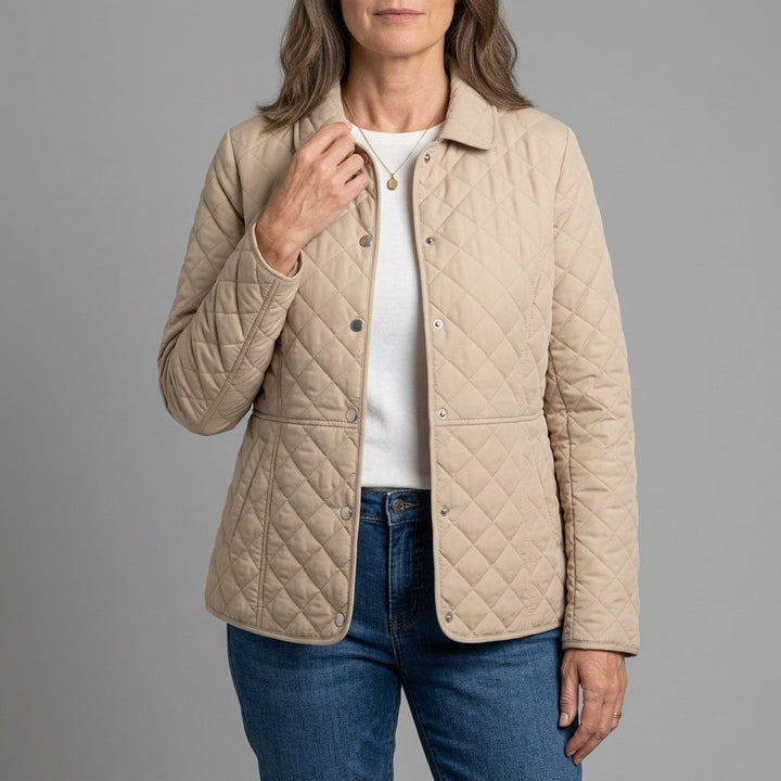 Angie | Chic Lapel Quilted Jacket