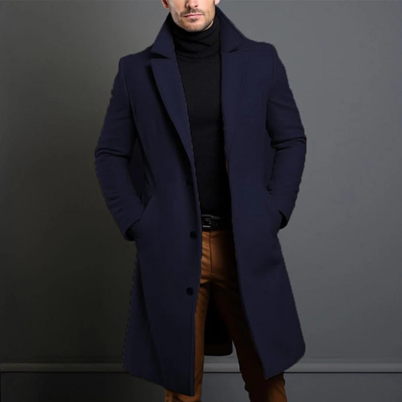 William Wool Coat for Men – Classic Fit with Warm and Durable Fabric &amp; Timeless Design