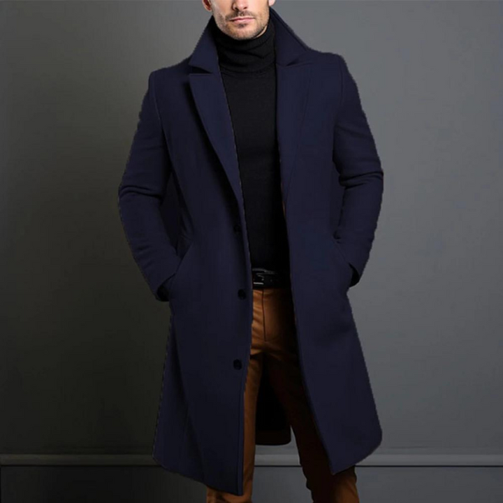 William Wool Coat for Men – Classic Fit with Warm and Durable Fabric &amp; Timeless Design