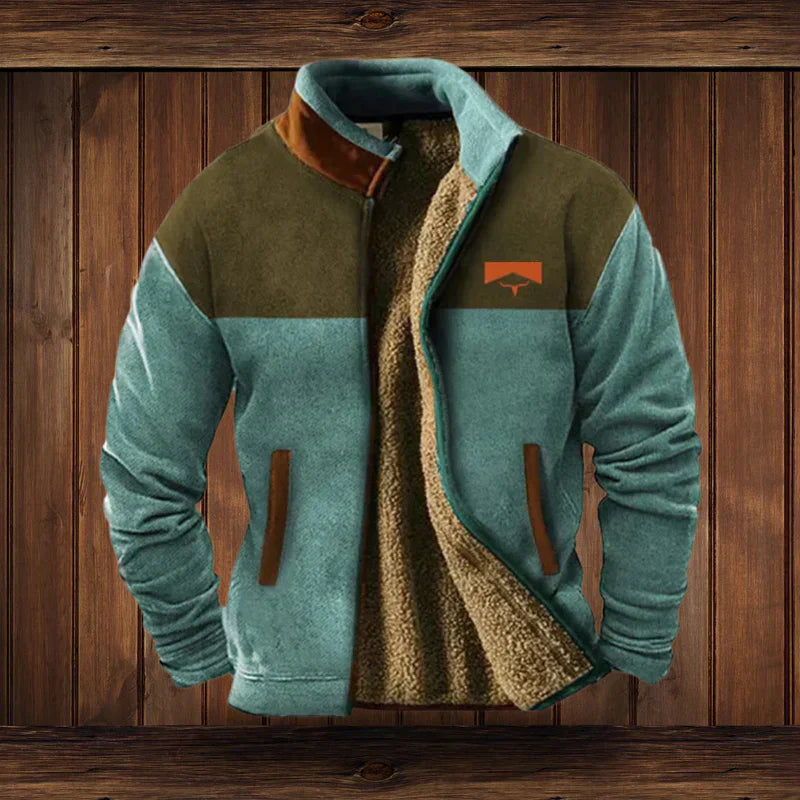 Noah Warm Jacket Western Style – Fleece Lining &amp; Ethnic Patterns for Winter Comfort