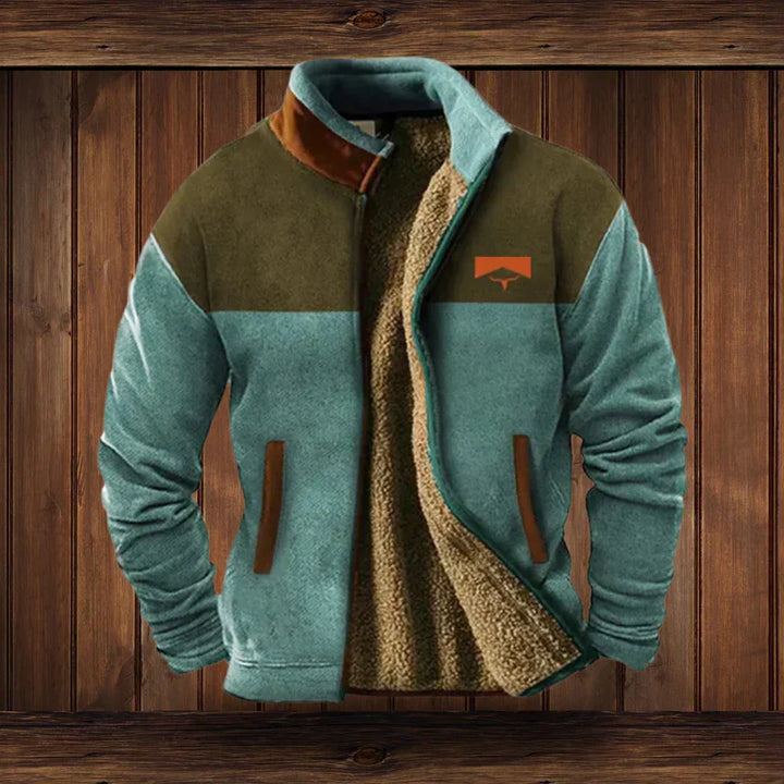 Noah Warm Jacket Western Style – Fleece Lining &amp; Ethnic Patterns for Winter Comfort