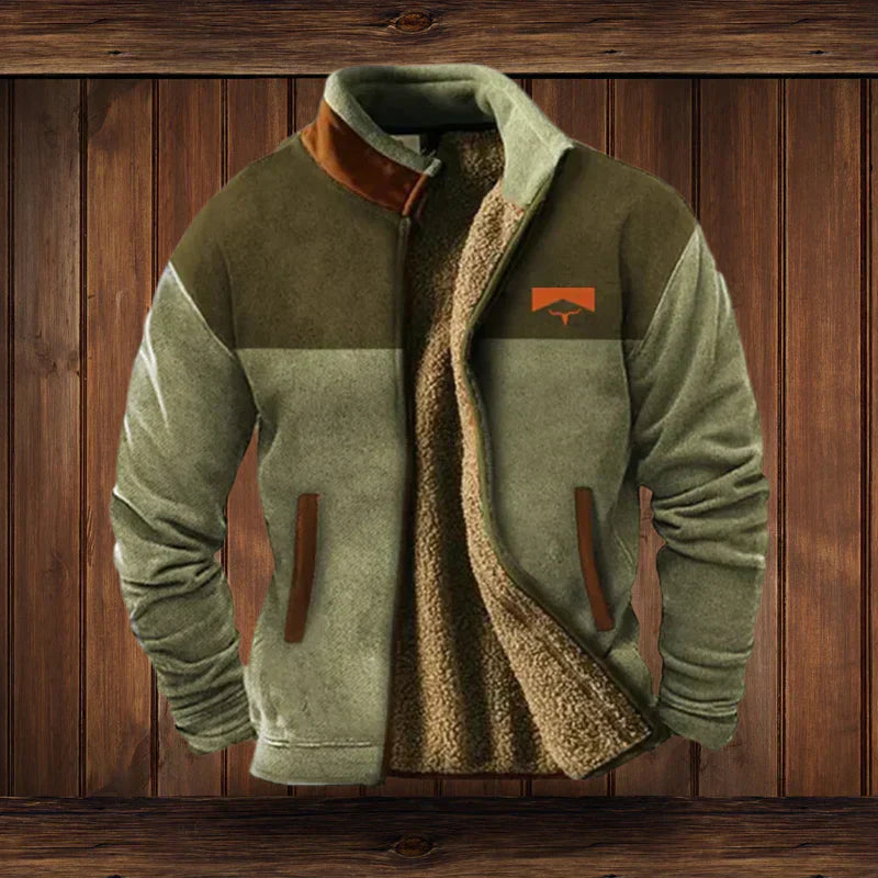 Noah Warm Jacket Western Style – Fleece Lining &amp; Ethnic Patterns for Winter Comfort