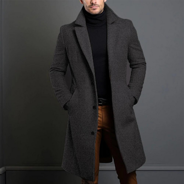 William Wool Coat for Men – Classic Fit with Warm and Durable Fabric &amp; Timeless Design