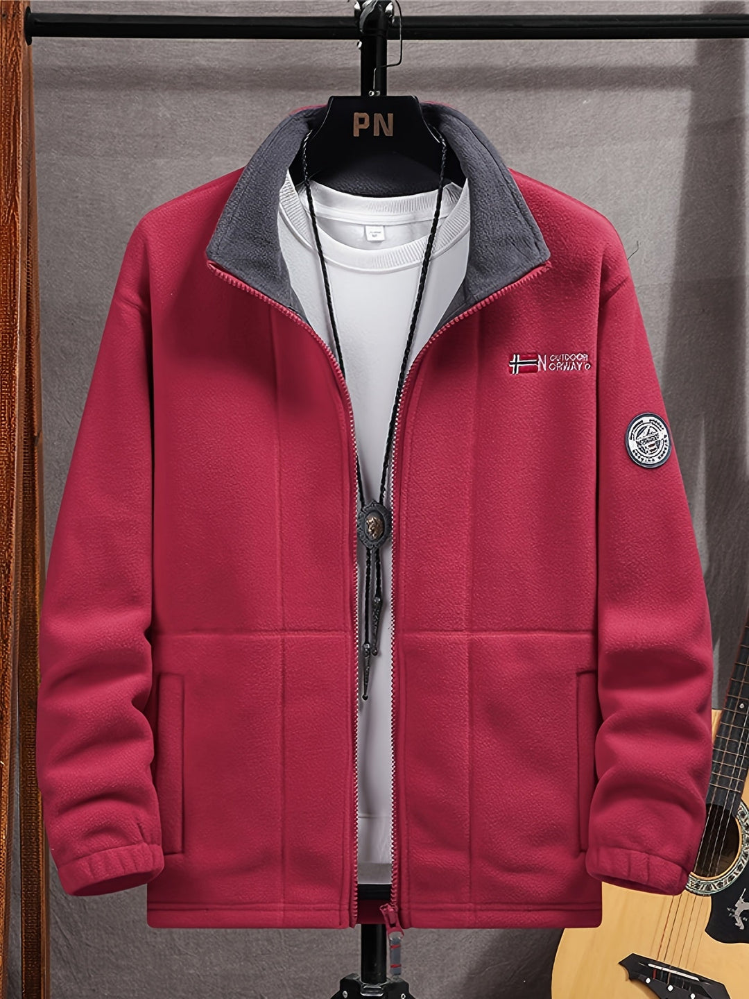 Julius Veste Polaire Outdoor Homme – Soft, Warm &amp; Light with Protective Collar