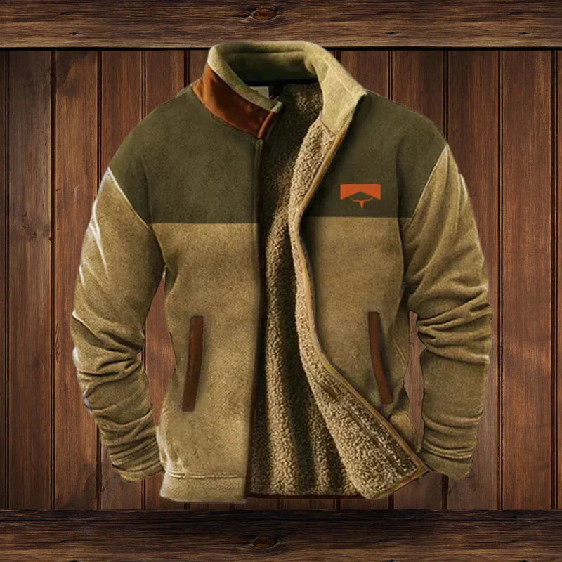 Noah Warm Jacket Western Style – Fleece Lining &amp; Ethnic Patterns for Winter Comfort