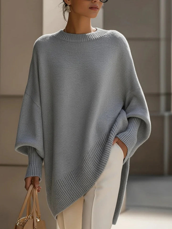 Longline knit sweater oversized relaxed fit for women