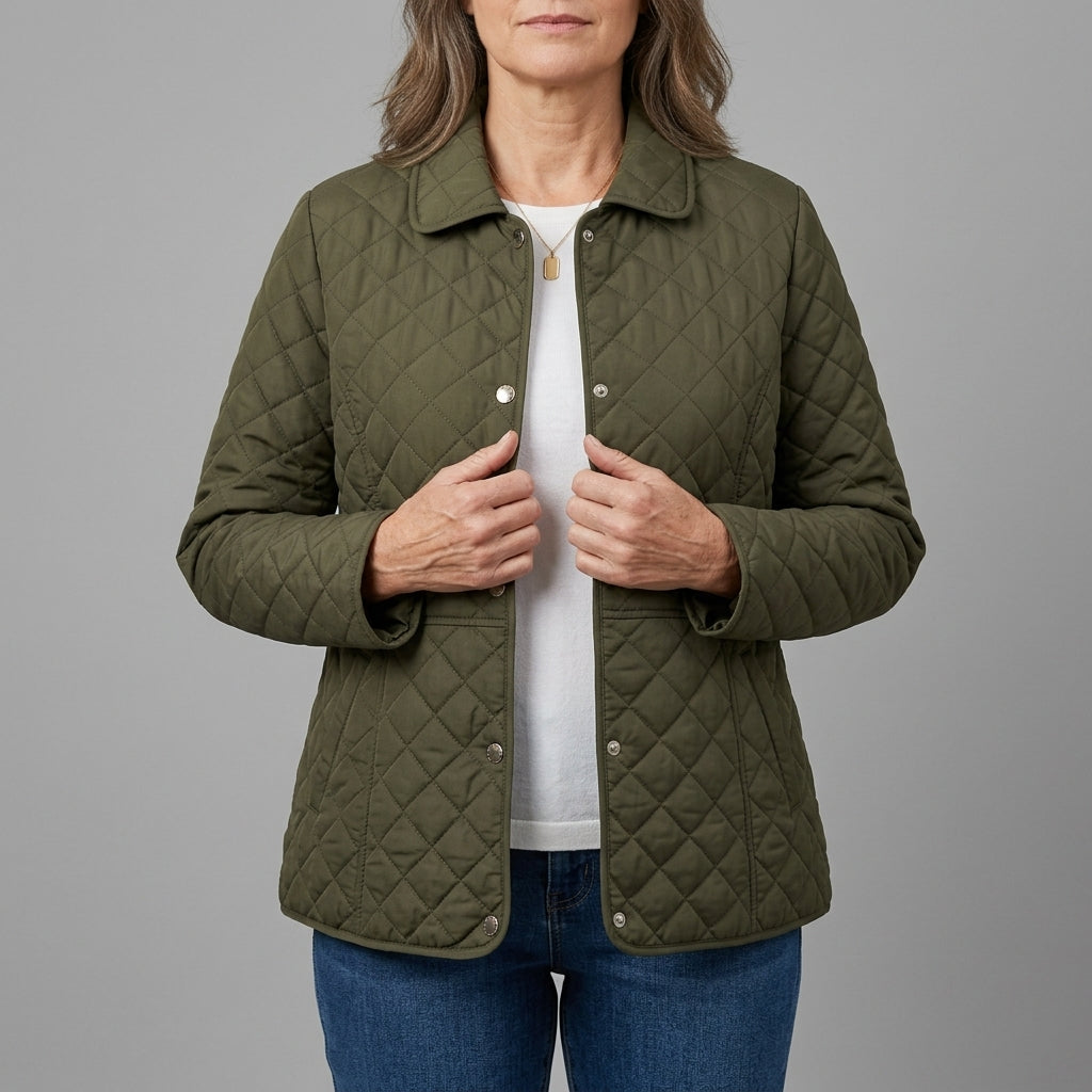Angie | Chic Lapel Quilted Jacket