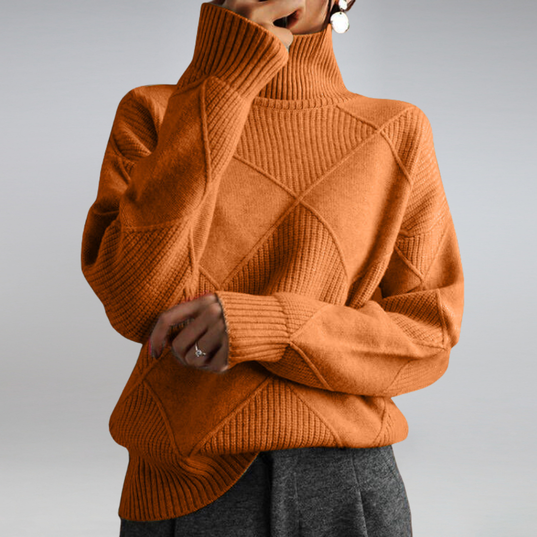 Penelope Pull Femme – Elegant &amp; Soft Turtleneck Cashmere Sweater for Winter Comfort