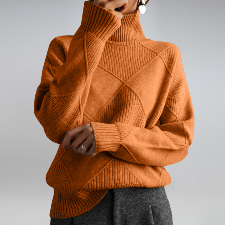 Penelope Pull Femme – Elegant &amp; Soft Turtleneck Cashmere Sweater for Winter Comfort