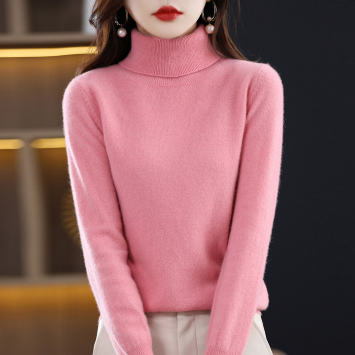 Emmie Turtleneck Sweater in Cashmere for Women – Premium Soft Knit Offering Warmth and Light Comfort