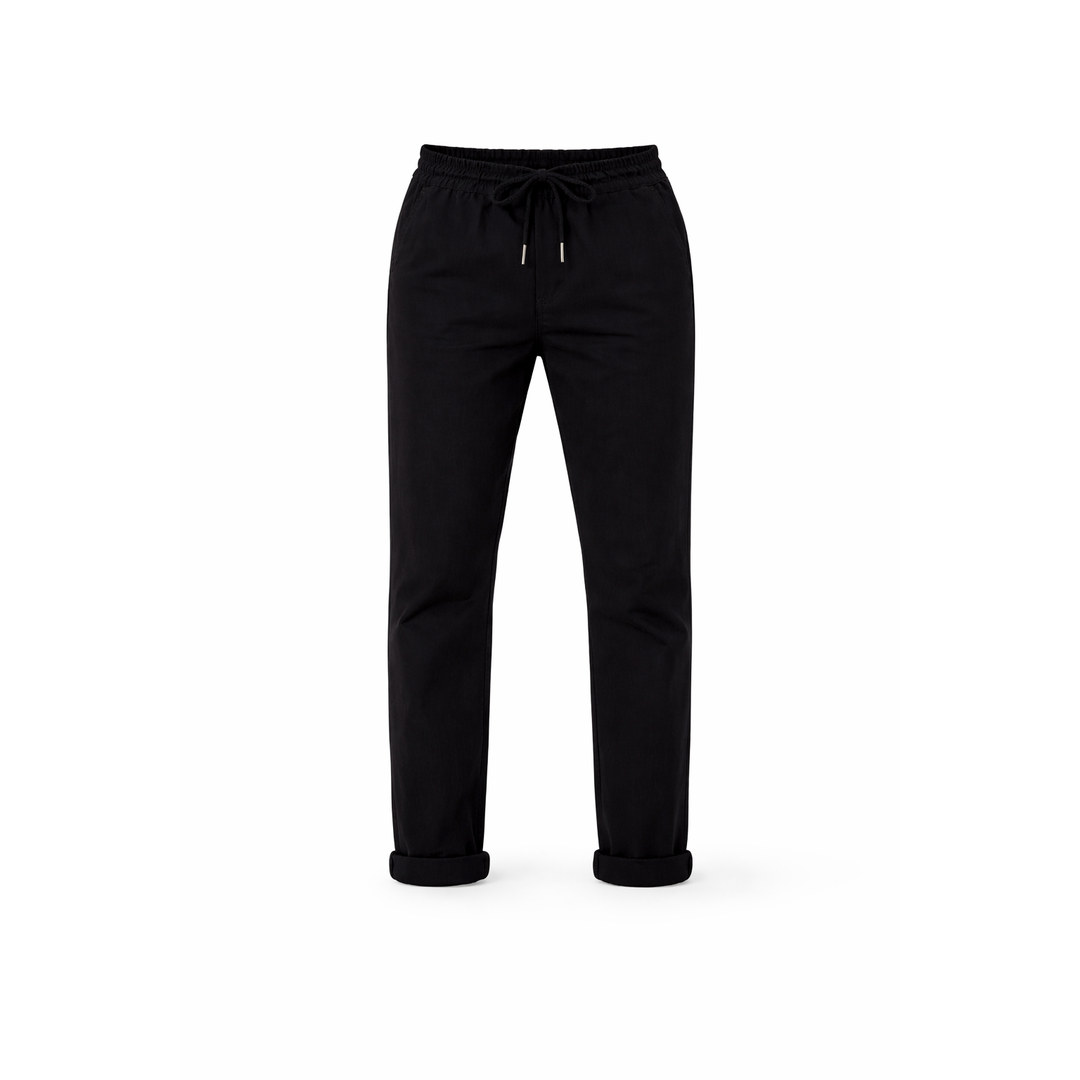Cotton stretch drawstring cropped pants for women