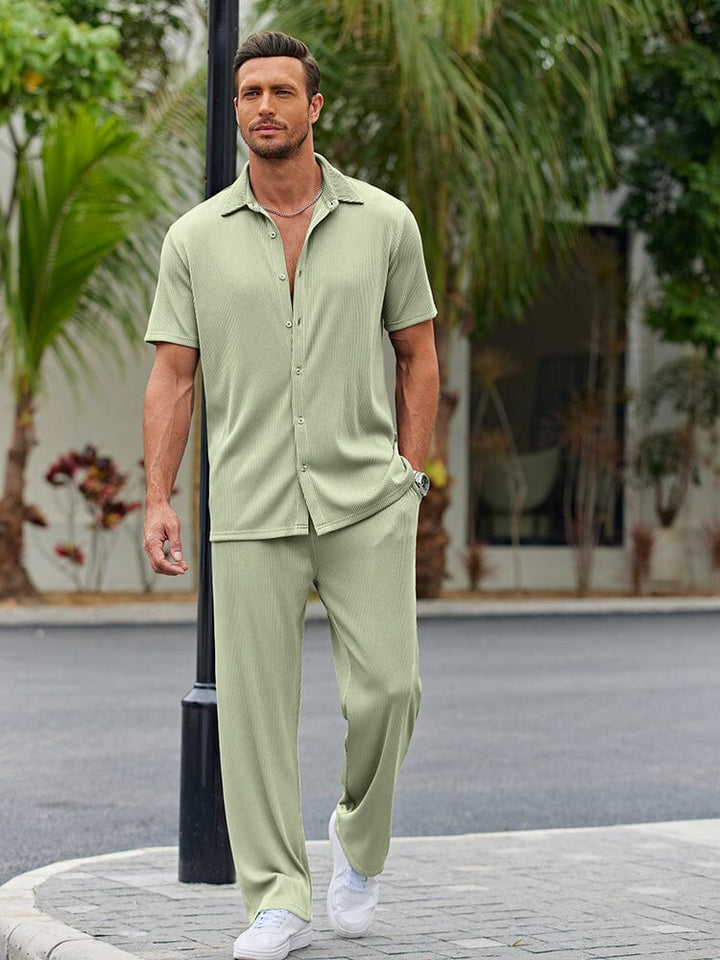 Casual Loose Fit Shirt Sets for Men