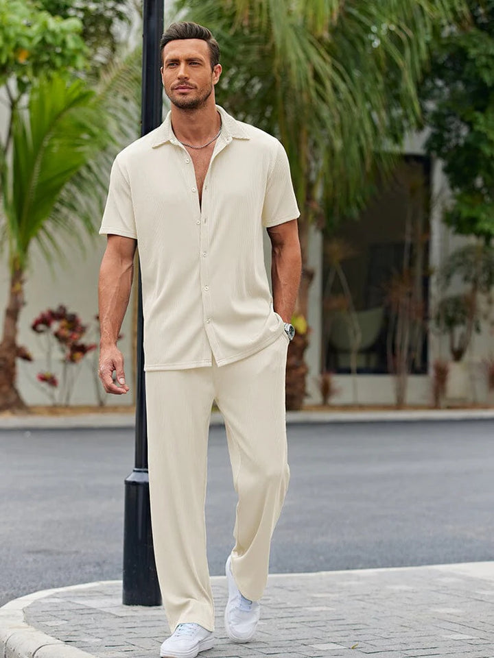 Casual Loose Fit Shirt Sets for Men