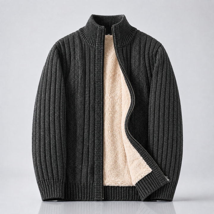 Nomad Sherpa-Lined Cashmere Zip Cardigan