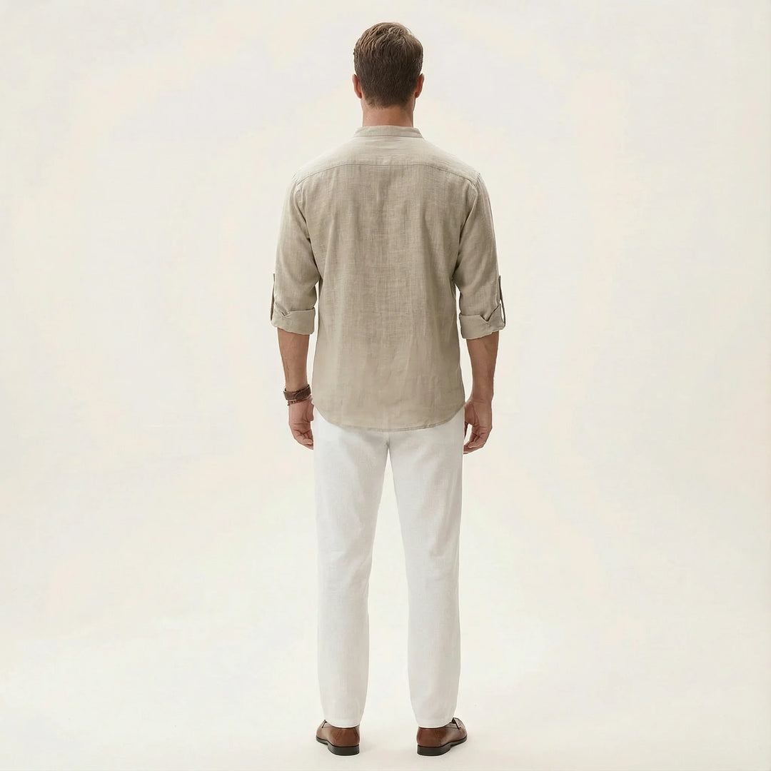 Men’s Long Sleeve Shirt – Button Placket Design