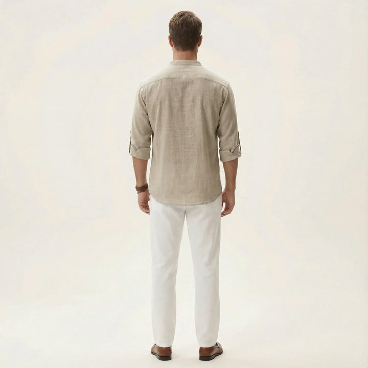 Men’s Long Sleeve Shirt – Button Placket Design