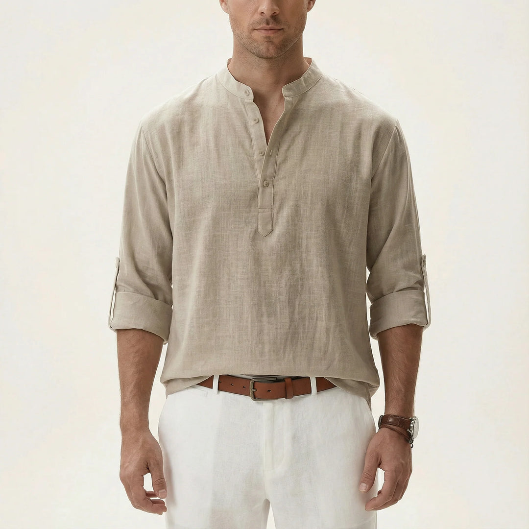 Men’s Long Sleeve Shirt – Button Placket Design
