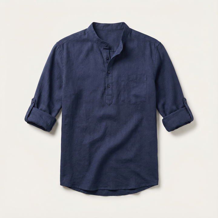 Men’s Long Sleeve Shirt – Button Placket Design