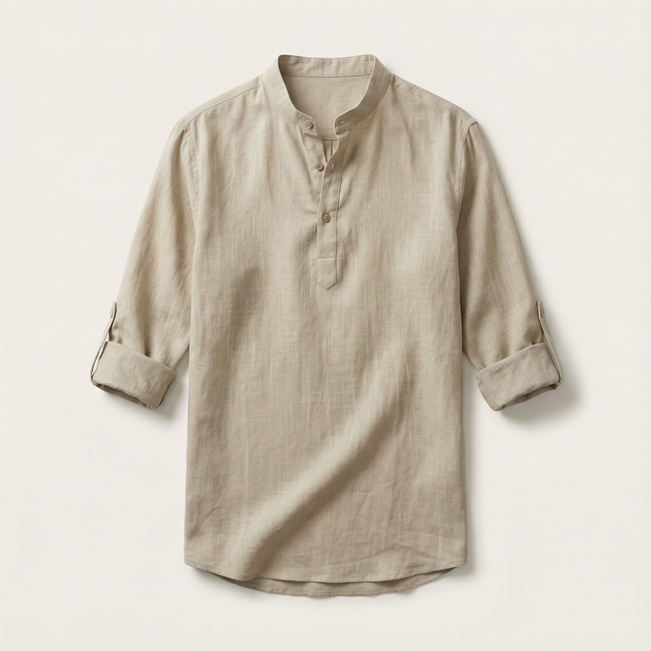 Men’s Long Sleeve Shirt – Button Placket Design