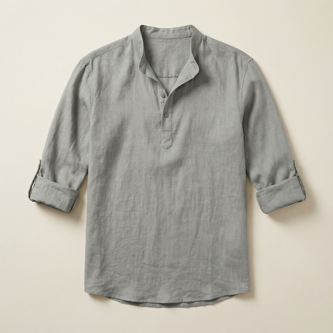 Men’s Long Sleeve Shirt – Button Placket Design