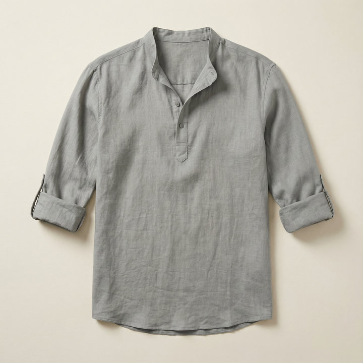 Men’s Long Sleeve Shirt – Button Placket Design