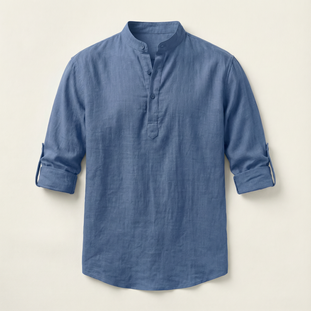Men’s Long Sleeve Shirt – Button Placket Design