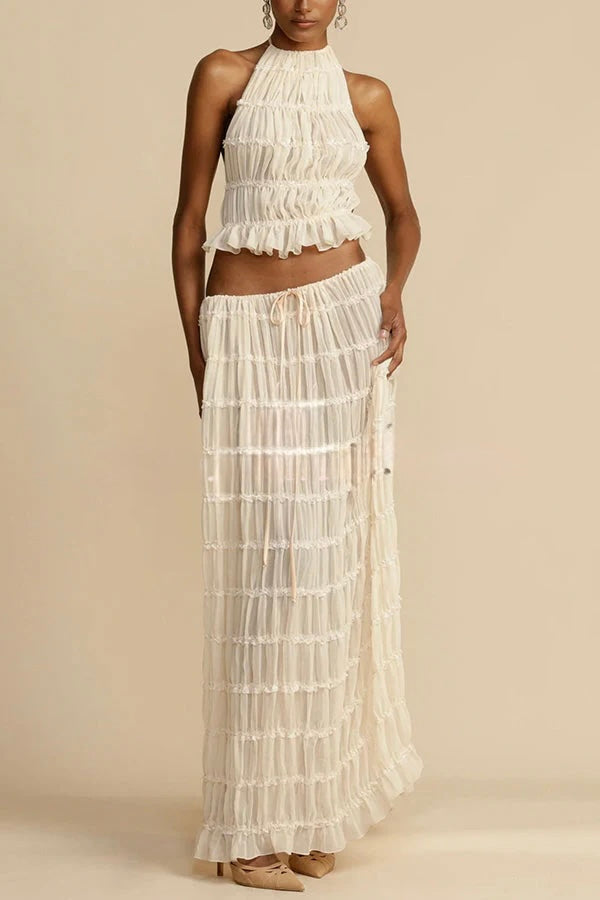 Convertible Ruched Maxi Skirt / Strapless Dress – Vintage-Inspired