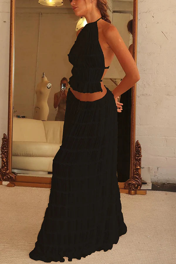 Convertible Ruched Maxi Skirt / Strapless Dress – Vintage-Inspired