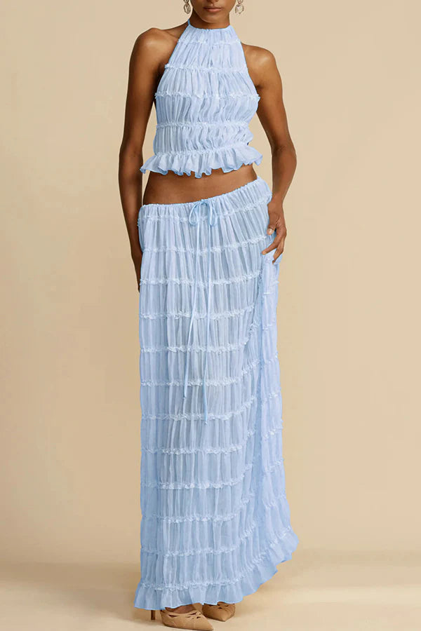 Convertible Ruched Maxi Skirt / Strapless Dress – Vintage-Inspired
