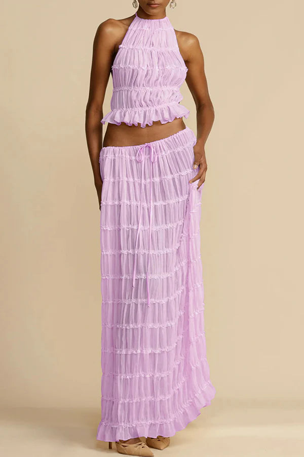 Convertible Ruched Maxi Skirt / Strapless Dress – Vintage-Inspired
