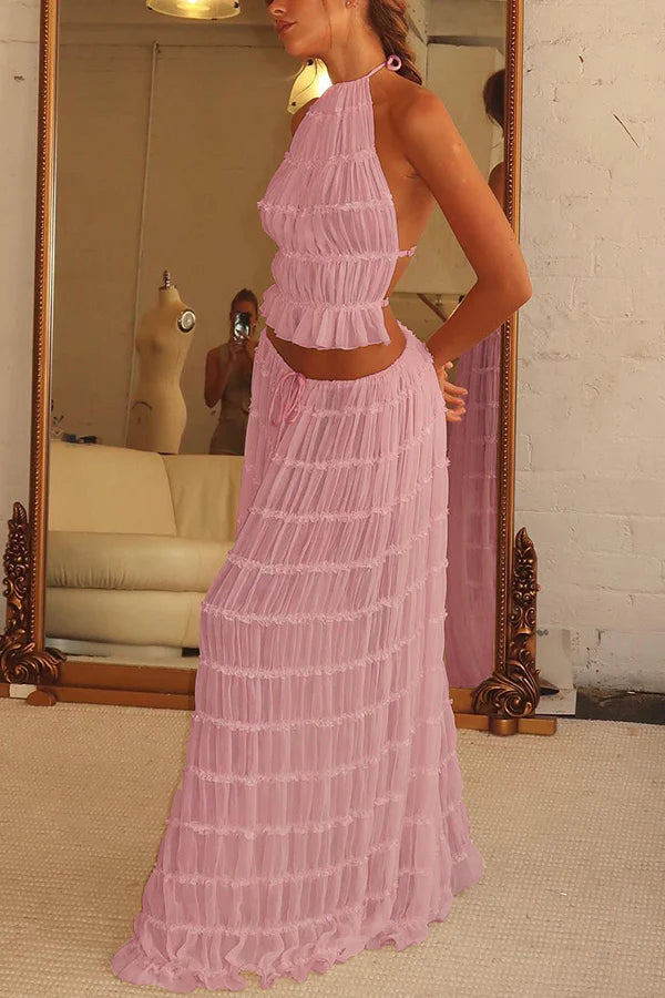 Convertible Ruched Maxi Skirt / Strapless Dress – Vintage-Inspired
