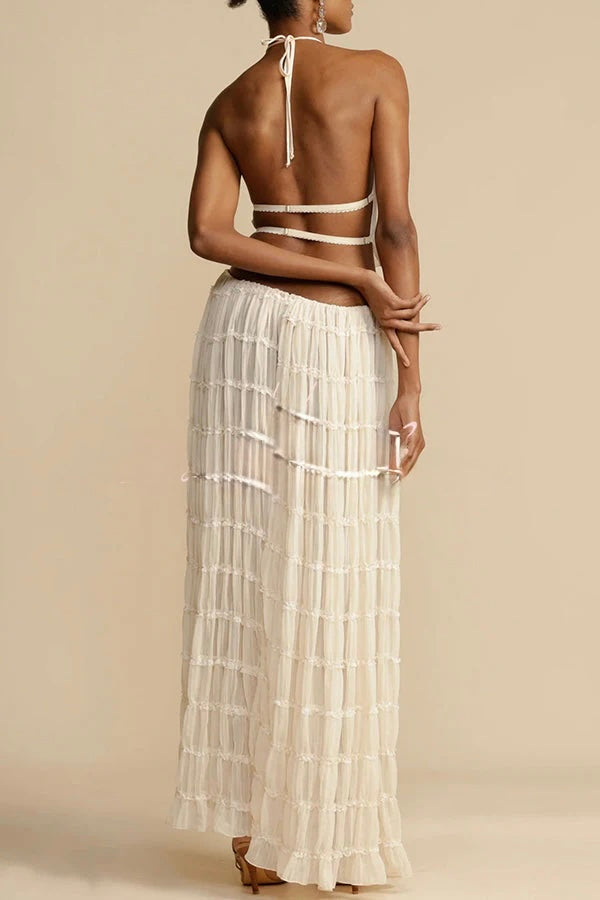 Convertible Ruched Maxi Skirt / Strapless Dress – Vintage-Inspired